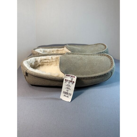 KOOLABURRA BY UGG Tipton Slippers Dune Men 9 NWT beige faux fur 1105893 slip on main image 5